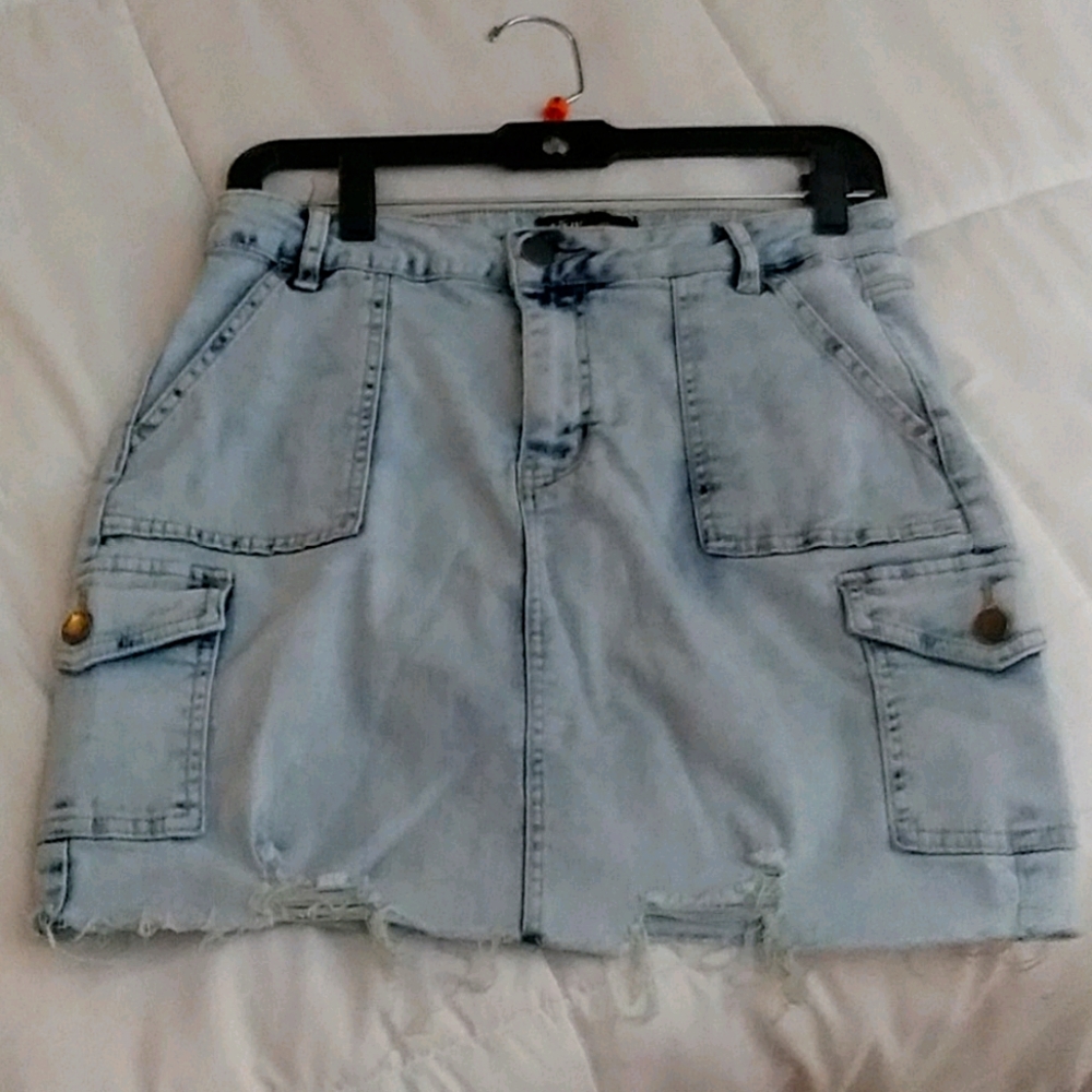 YMI ripped denim skirt